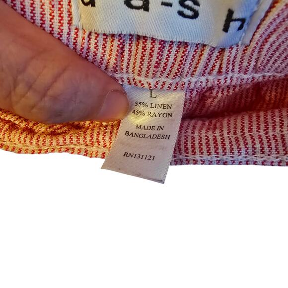 Da-sh linen blend striped pull on capri pants - Picture 5 of 5